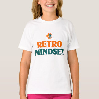 Retro Mentalität Friedenszeichen Vintage 70er Jahr T-Shirt