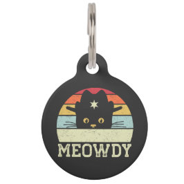Retro Meowdy Cat Meme Funny Cowboy Cat Hat Geschen Haustiermarke