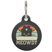 Retro Meowdy Katzen-Meme Lustiger Cowboy-Katzenhut