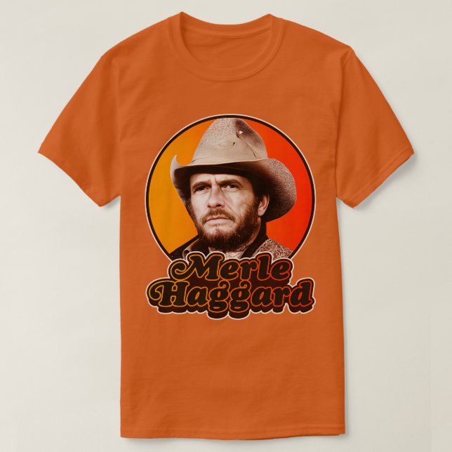 Retro Merle HaggardDesign T-Shirt (Design vorne)