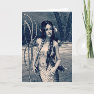 Retro Mermaid Karte