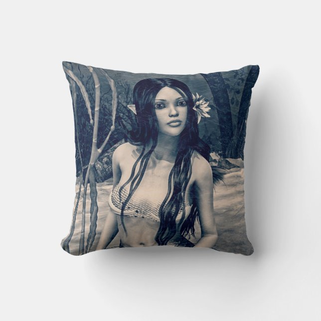 Retro Mermaid Kissen (Vorderseite)