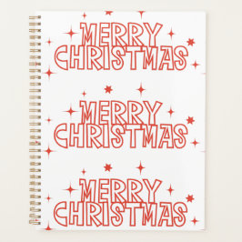 Retro Merry Christmas Typography Planer