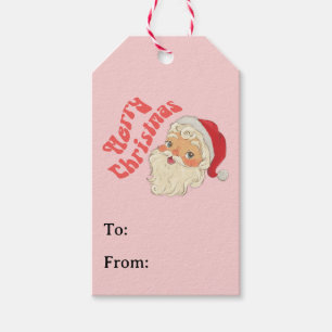 Retro Merry Christmas Weihnachtsgeschenke Tags Geschenkanhänger