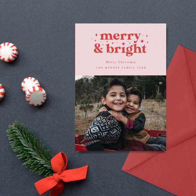 Retro Merry und Bright Family Weihnachten (Von Creator hochgeladen)