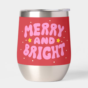 Retro Merry und Bright Holiday Design