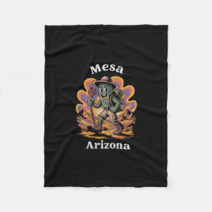 Retro Mesa Arizona Wanderweg-Abenteuer Kaktus P Fleecedecke