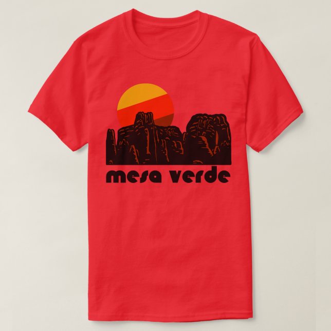 Retro Mesa Verde Tourist Souvenir Nationalpark De  T-Shirt (Design vorne)