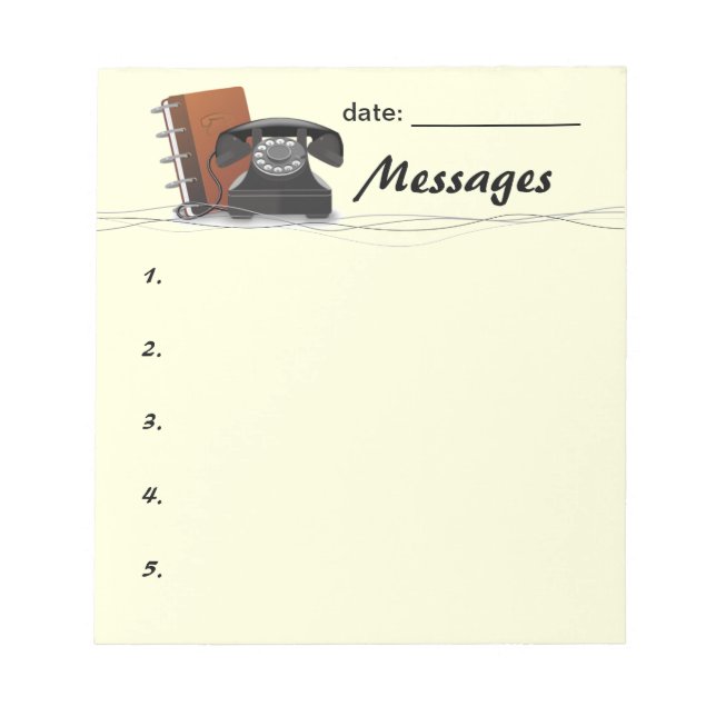 Retro-Message-Pad Notizblock (Vorderseite)