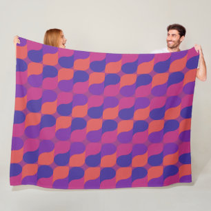 Retro-Metabälle Abstrakte geometrische Muster Fleecedecke