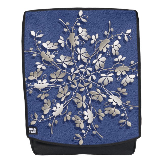 Retro metallische Mandala auf Schmutzhintergrund Rucksack (Vorderseite)