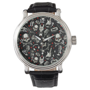Retro-Metallmuster Armbanduhr