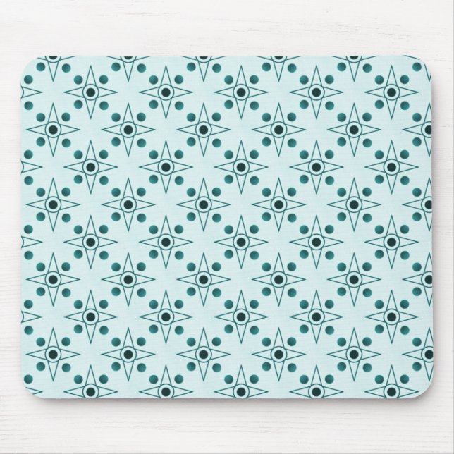 Retro-metrische Mousepad, Aquamarin Mousepad (Vorne)