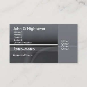 Retro Metro-Sammlung Visitenkarte