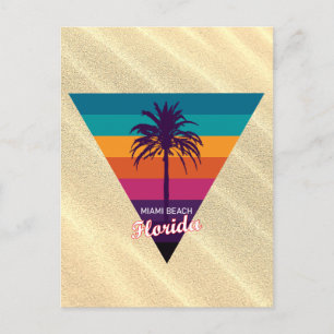 Retro Miami Beach Florida Reise Postkarte