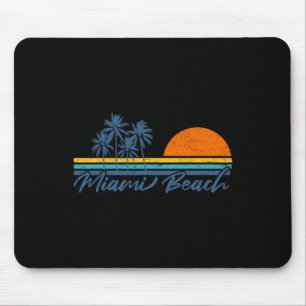 Retro Miami Beach Florida Shirts Frauen Männer Coo Mousepad