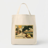 Retro Miami Beach Ocean Drive Postkarte der 20er J
