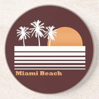 Retro Miami- BeachUntersetzer Sandstein Untersetzer
