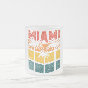 Retro Miami Florida Beach Souvenir Palm Tree 80er Mattglastasse