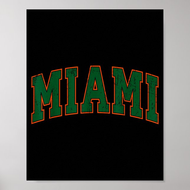 Retro Miami Florida Tee Men Women And Kids  Poster (Vorne)