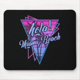 Retro Miami - Hallo Miami Beach Florida Vintage Mousepad