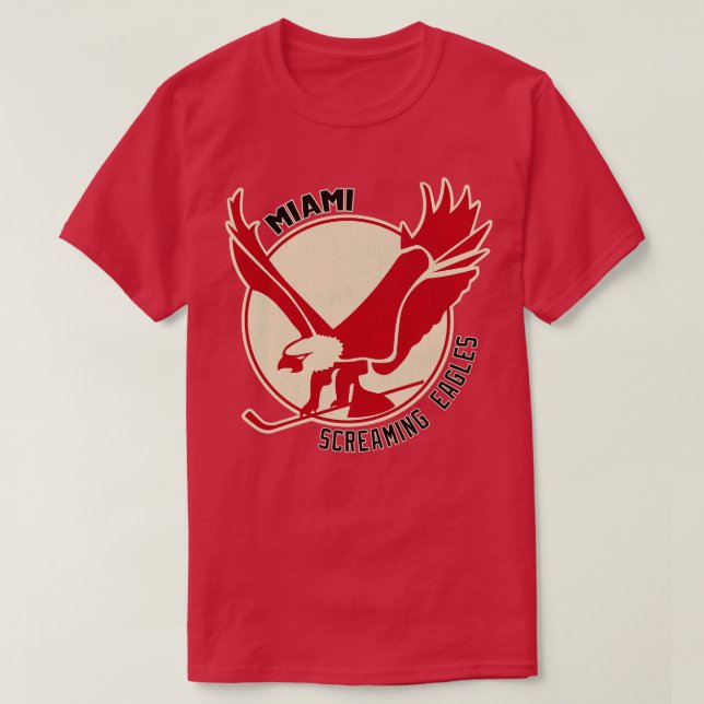 Retro Miami Screaming Eagles Hockey 1972 TShirt (Design vorne)