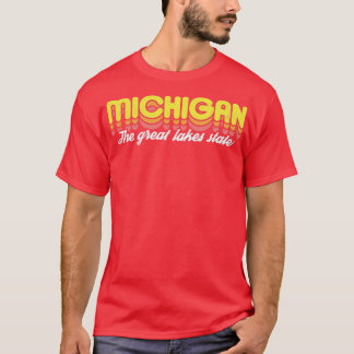 Retro Michigan, der Staat der Großen Seen T-Shirt