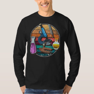 Retro Microscope Biologe Geek Science Laboratory T-Shirt