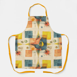 Retro-Mid-Century-Atom-Geometrisches Muster Schürze