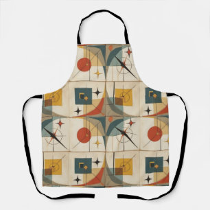 Retro-Mid-Century-Atom-Geometrisches Muster Schürze