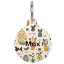 Retro Mid‑Century Easter Pet Tag | Atomic Bunny