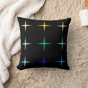 Retro-Mid-Century-Geometrische-Sterne-Kunst-Design Kissen