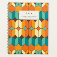 Retro Mid Century Mod Orange Personalisiert 2025