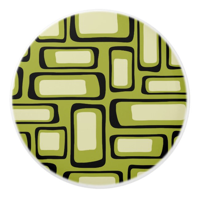 Retro Mid Century Modern Abstract Keramikknauf (Vorderseite)