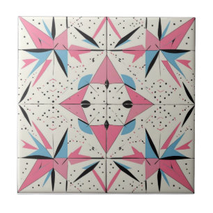 Retro-Mid-Century-Modern-Atomares-Geometrisches-Mu Fliese