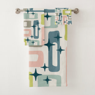 Retro Mid Century Modern Badhandtuch Set