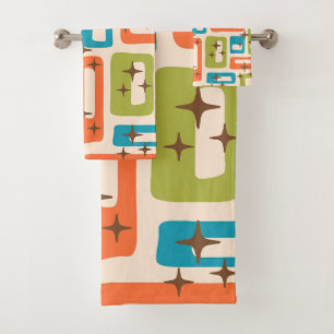Retro Mid Century Modern Badhandtuch Set