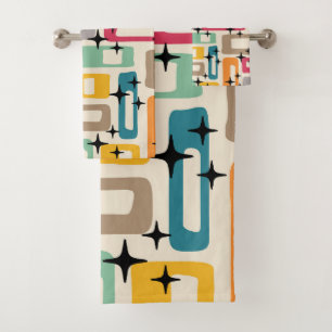 Retro Mid Century Modern Badhandtuch Set