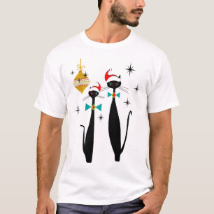 Retro-Mid-Century-Modern-Cool-Cat-Weihnachten T-Shirt