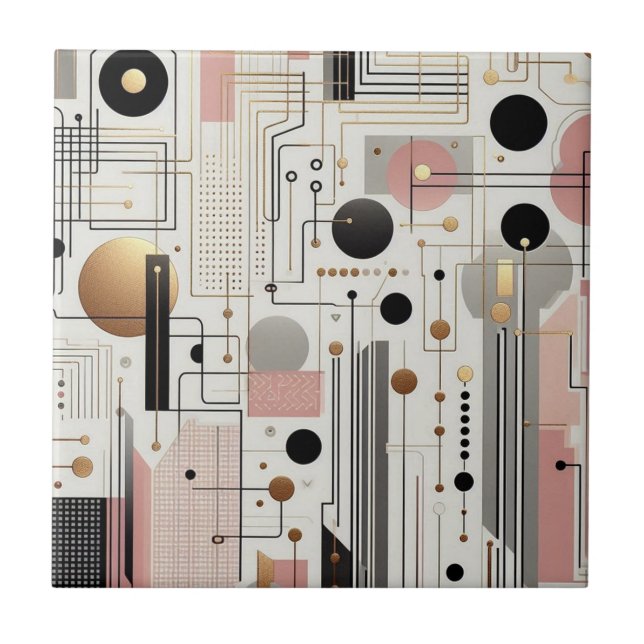 Retro Mid Century Modern  Fliese (Vorderseite)