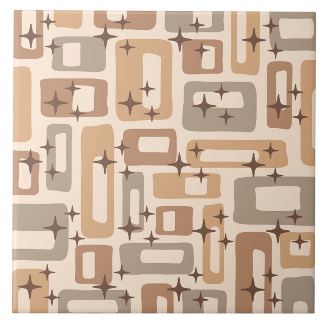 Retro Mid Century Modern Fliese (Vorderseite)