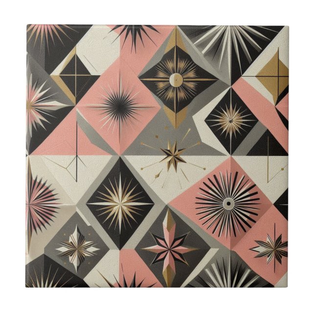 Retro Mid Century Modern  Fliese (Vorderseite)