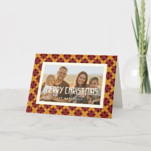 Retro-Mid-Century-Modern-Frohe-Weihnachten-Foto Feiertagskarte