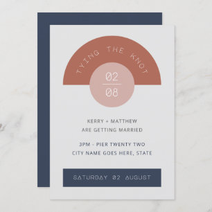 Retro Mid Century Modern Geometric Art 1950s 1960s Einladung