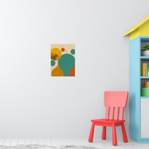 Retro-Mid-Century-Modern-Geometrisches-Abstraktes- Poster