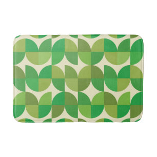 Retro-Mid-Century-Modern-grünes geometrisches Must Badematte