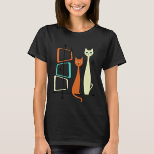 Retro Mid-Century Modern Katzen 50er 60er Style T- T-Shirt