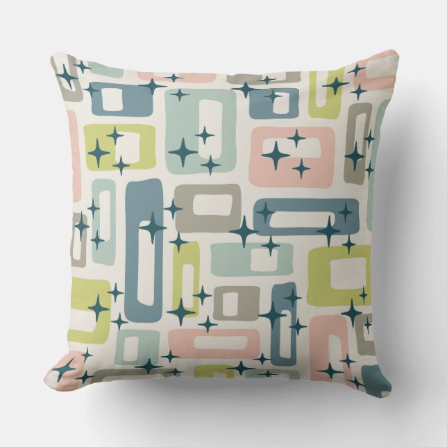 Retro Mid Century Modern Kissen (Vorderseite)