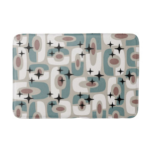 Retro-Mid-Century-Modern-Kosmisches-Abstraktes-Mus Badematte