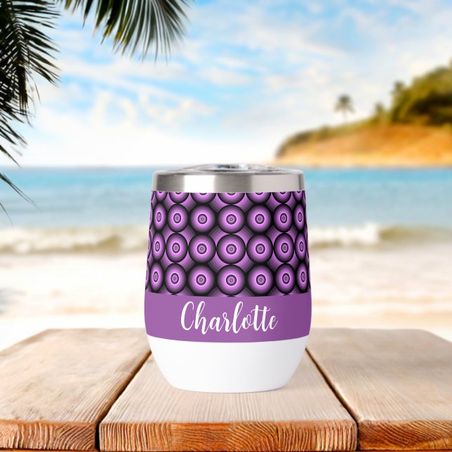 Retro-Mid-Century-Modern-Kreise Name Monogramm (Strand (gedreht))
